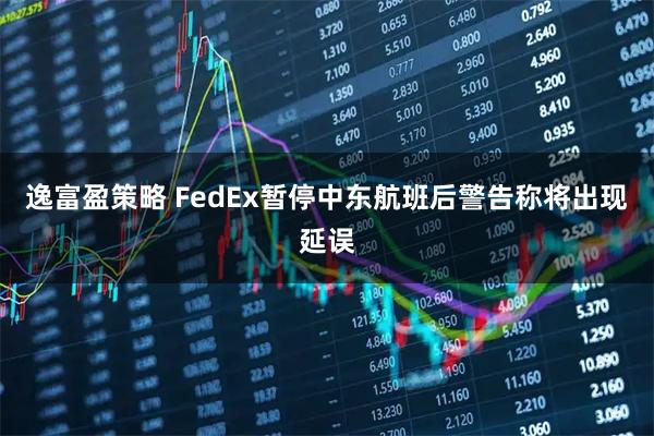 逸富盈策略 FedEx暂停中东航班后警告称将出现延误