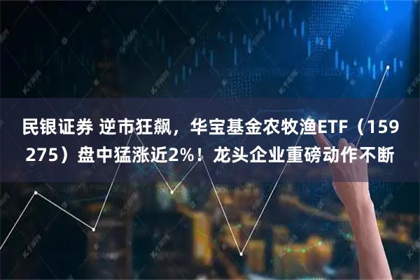 民银证券 逆市狂飙，华宝基金农牧渔ETF（159275）盘中猛涨近2%！龙头企业重磅动作不断
