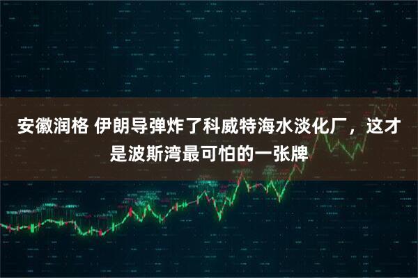 安徽润格 伊朗导弹炸了科威特海水淡化厂，这才是波斯湾最可怕的一张牌